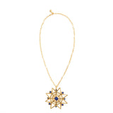Gold Plate Star Necklace with Lapis - Afghanistan/India
